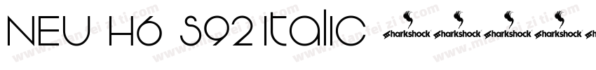 NEU-H6-S92 Italic字体转换